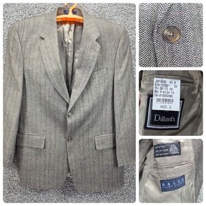 RALPH Ralph Lauren Sportcoat 41R Men Beige Lambswool 2 Button Herringbone Blazer